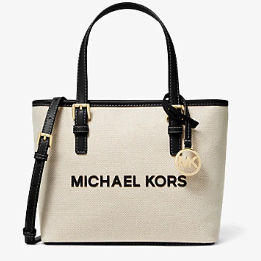 Michael Kors Cream and Black Crossbody Bag - Picture 1 of 3